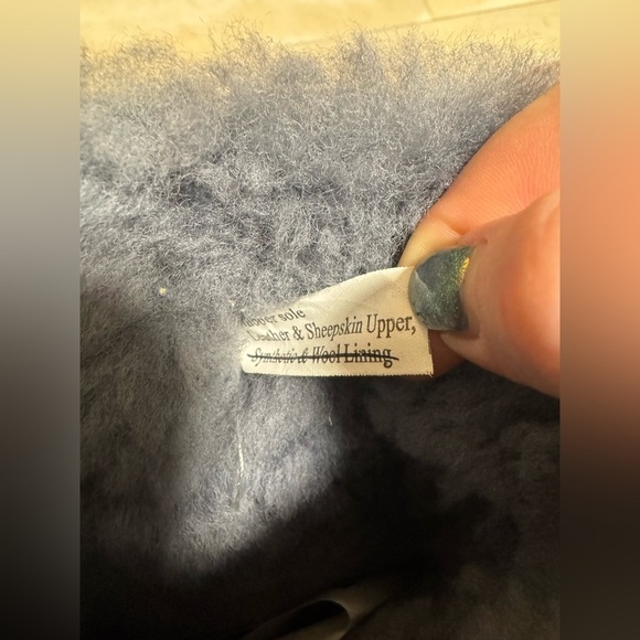 AUABP Women's Gray Leather Shearling Wedge Boots (US 7) - Picture 5 of 5